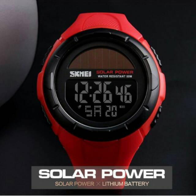 SKMEI jam tangan tenaga solar pria  digital waterproof SKMEI Original