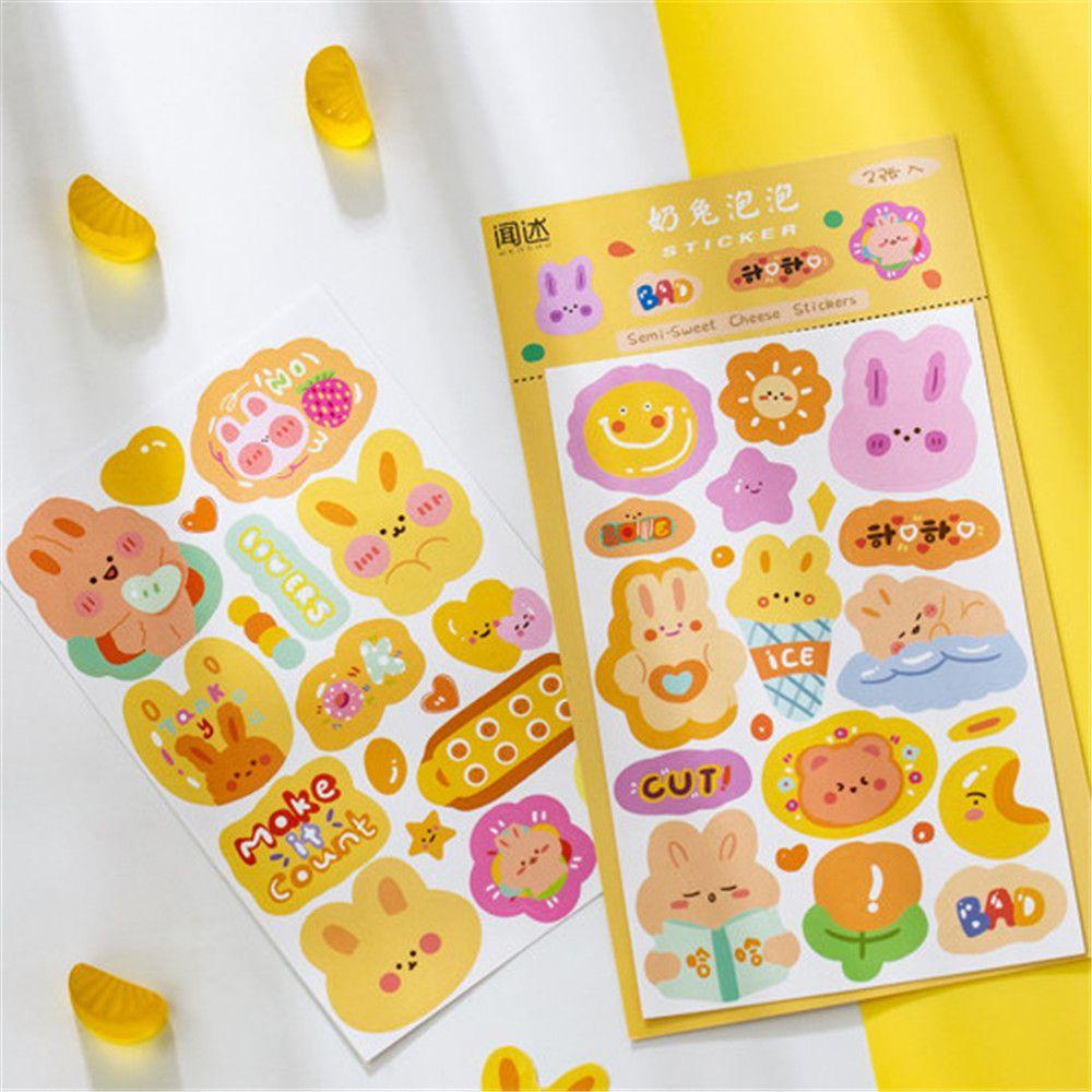 Populer Stationery Sticker Cute Diary Bahan Stiker Hias Kartun