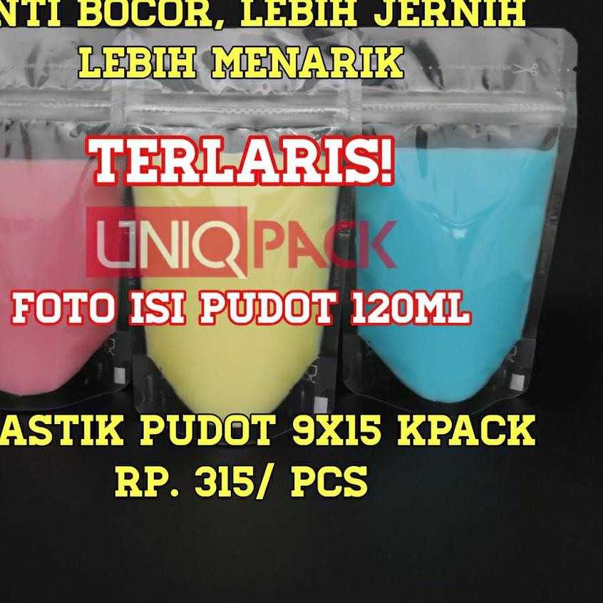 ● [Anti bocor] Plastik Pudot Polos 9X15 Kpack/ Standing Pouch Pudot/ Puding Sedot 100 pcs ➱