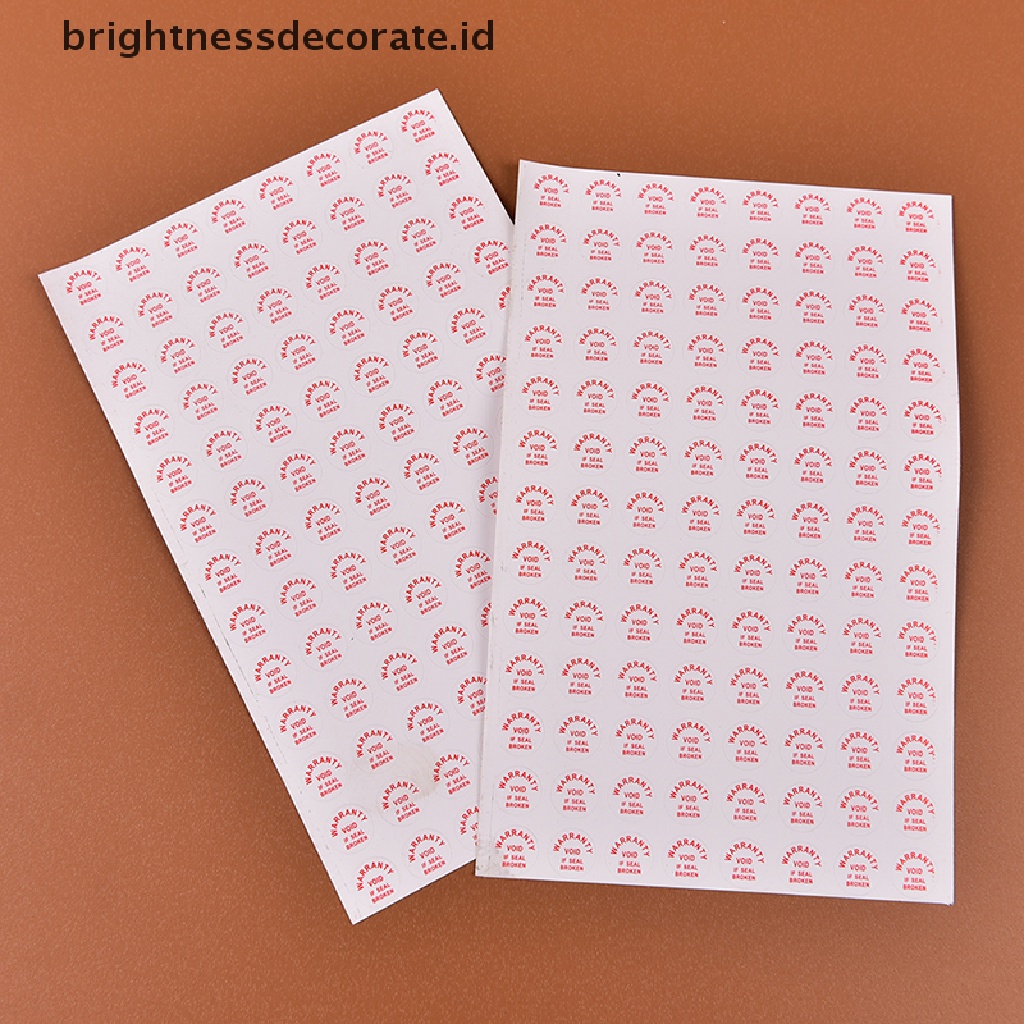 2 Lembar / 208pcs Stiker Label Pelindung Garansi Void If Damaged Untuk Keamanan