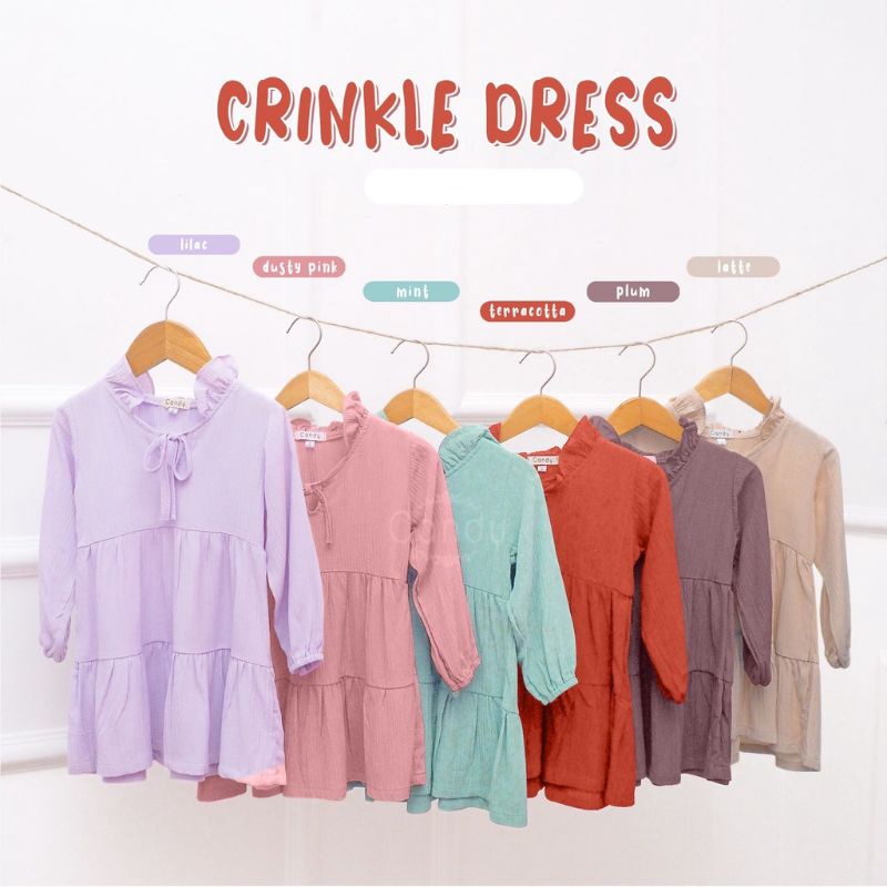 tunik anak perempuan 1  sampai 9 tahun crinkle airflow midi dress