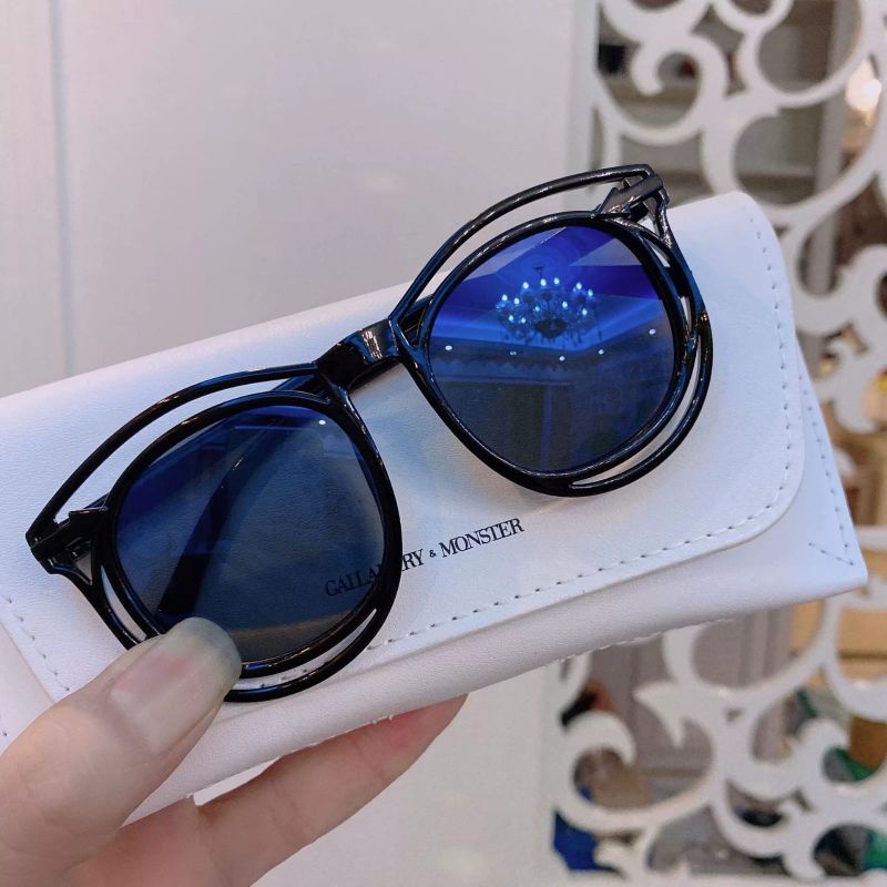 (KM 35) Kacamata Anak Transparan Model Korea Laki Laki Perempuan Korean Style-Hitam/ Biru