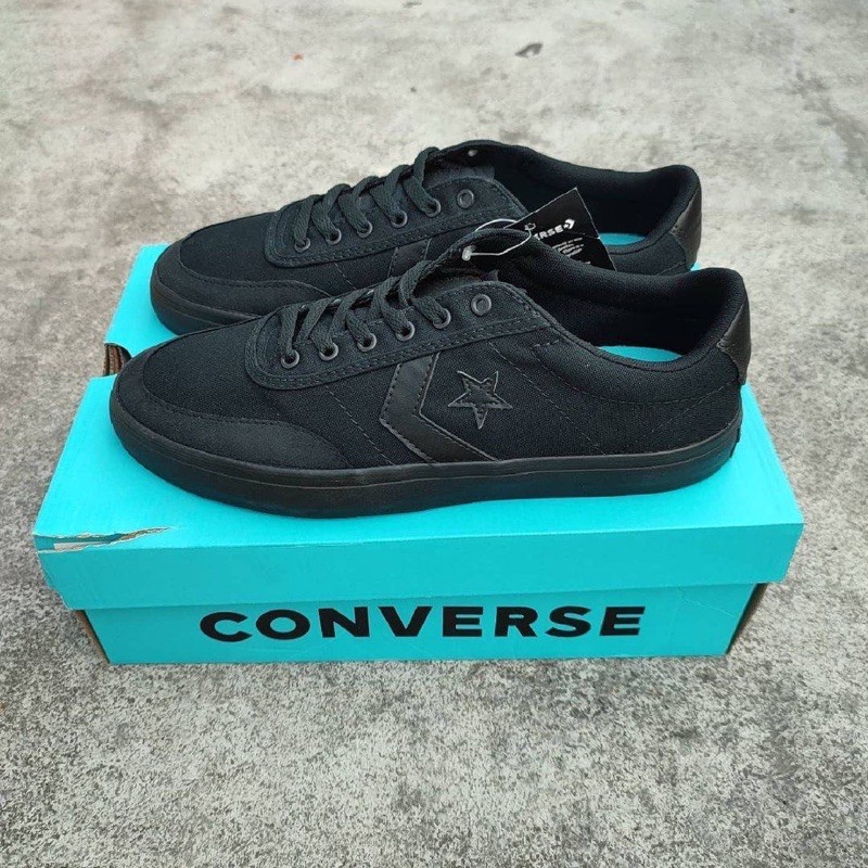 Converse Courtlandt OX "Full Black" Original Resmi
