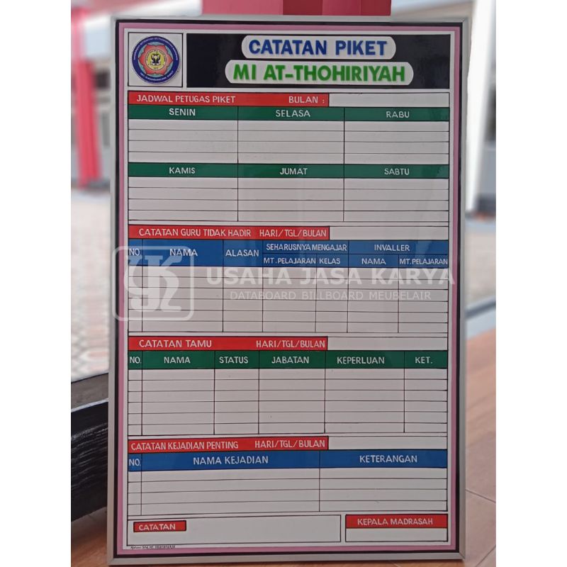 

Papan Data Sekolah Catatan Piket