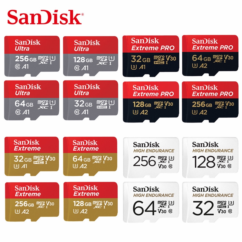 SanDisk Memory Card 32GB 64GB 128GB 256GB MicroSD Card SDHC/SDXC Class10 TF Card