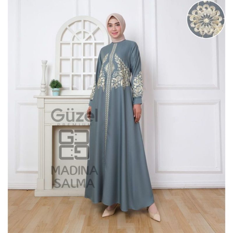 Gamis Madina Salma||Gamis mewah//Gamis bordil//Original - By guzel
