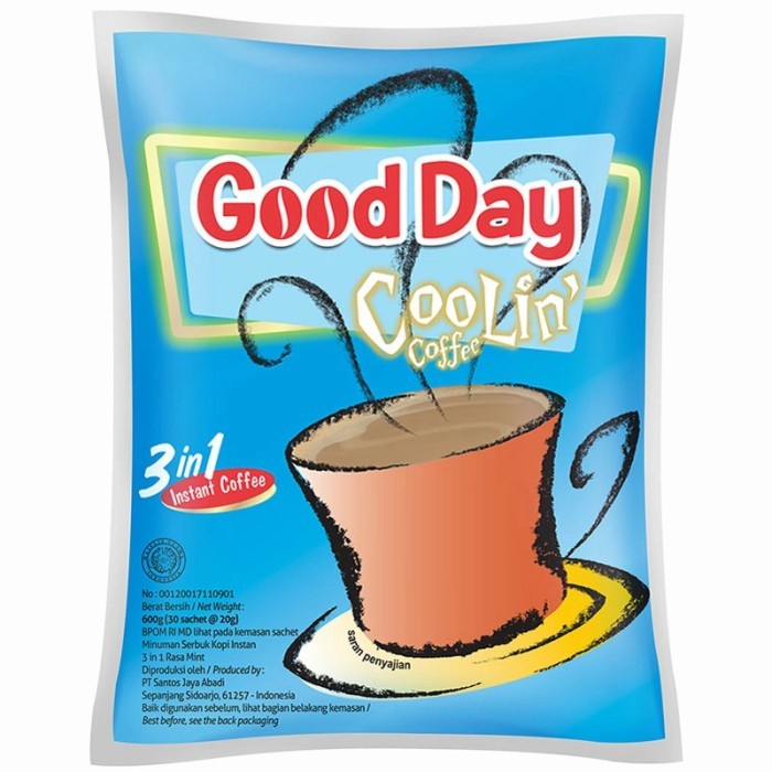 

Good Day Kopi Instant 3 In 1 Coolin' Coffee 30X20G