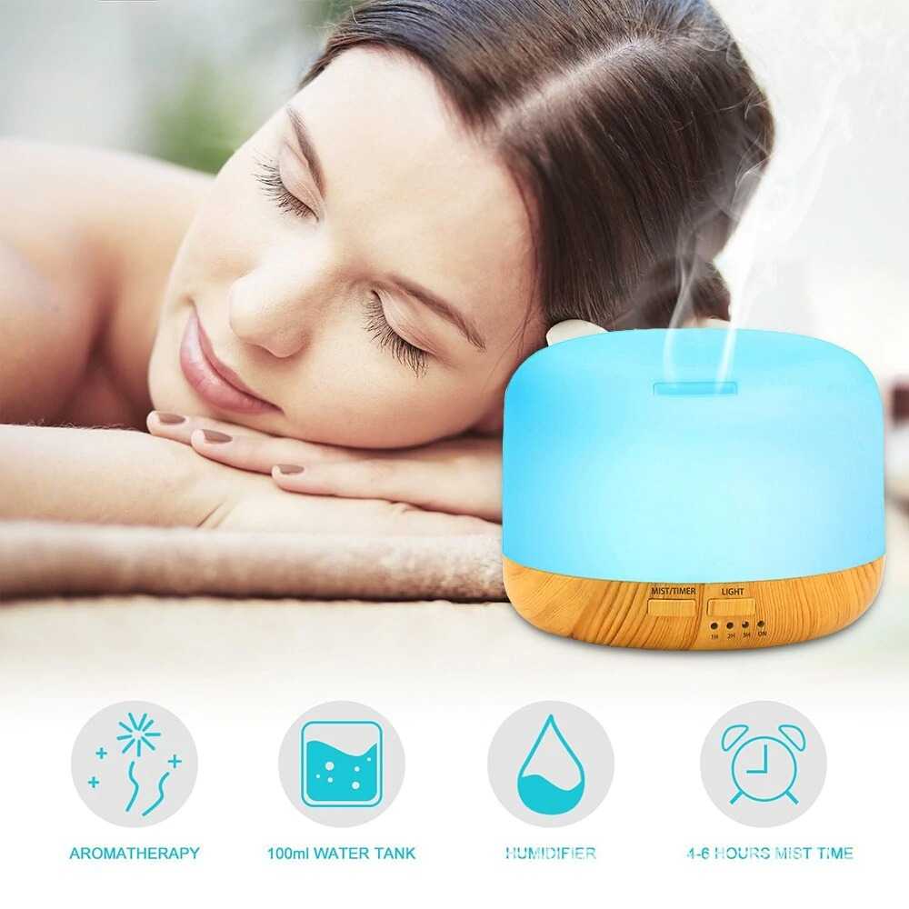 (1005 BARANG ORI) Himist Air Humidifier Aromatherapy 7 Color 500 ml Remote Control A770