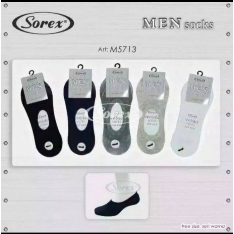 kaos kaki pria dewasa invisible Socks sorex M 5713 dibawah mata kaki