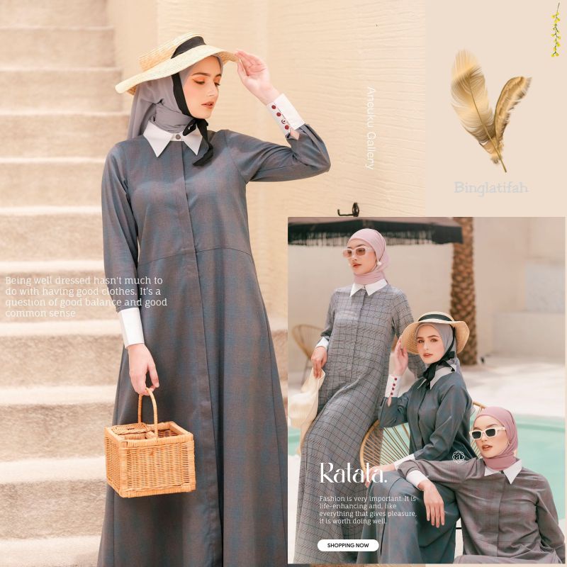 Ratata Square Dress Gamis by Aneuku