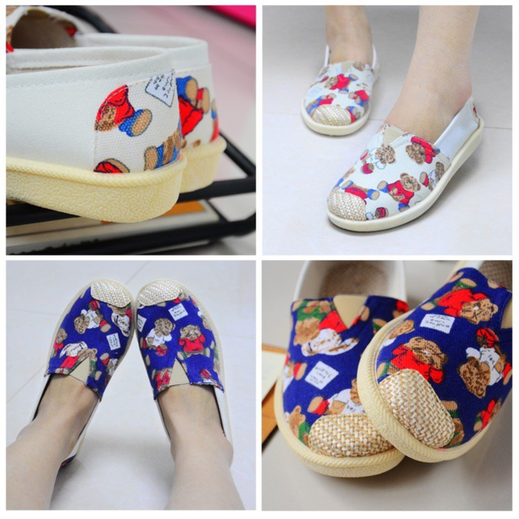 ELFYDO - SHS007 Sepatu Flat Shoes Sepatu Pansus Wanita Bahan Kain Katun I - N Jakarta Pansus