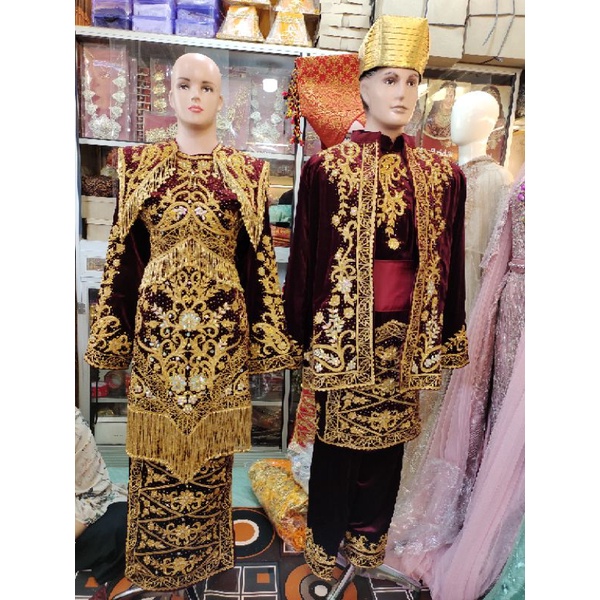 baju penganten Minang full Payet Jepang.