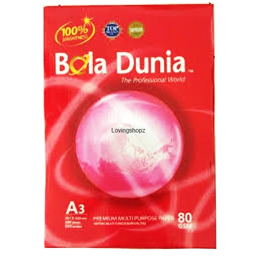 

Kertas Bola Dunia ukuran A3 , 80 gram