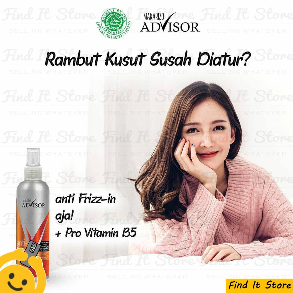 Makarizo Advisor Anti Frizz &amp; Detangling Care Spray 70ml 240ml Anti Kusut