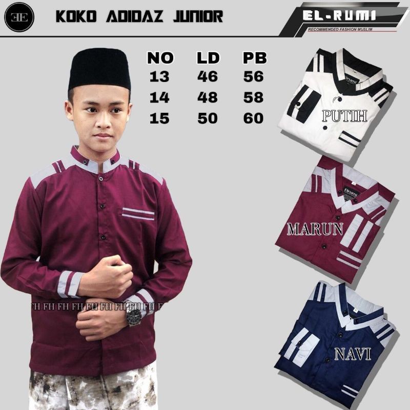 Baju koko Anak Original Product El Rumi Baju Koko anak Asli El Rumi Seragam Koko Anak Murah