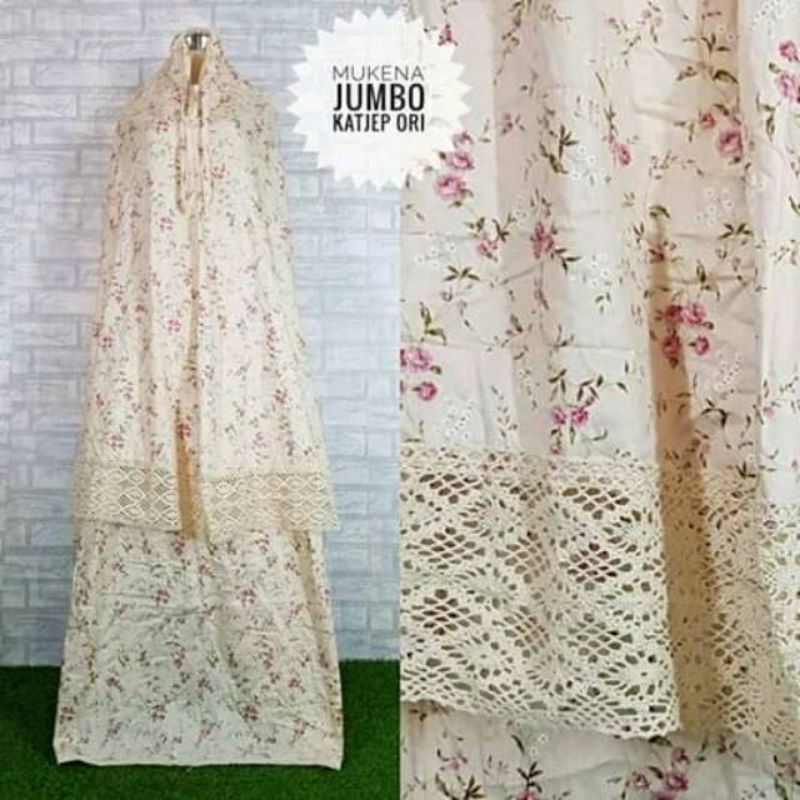 Mukena katun jepang ori dewasa jumbo