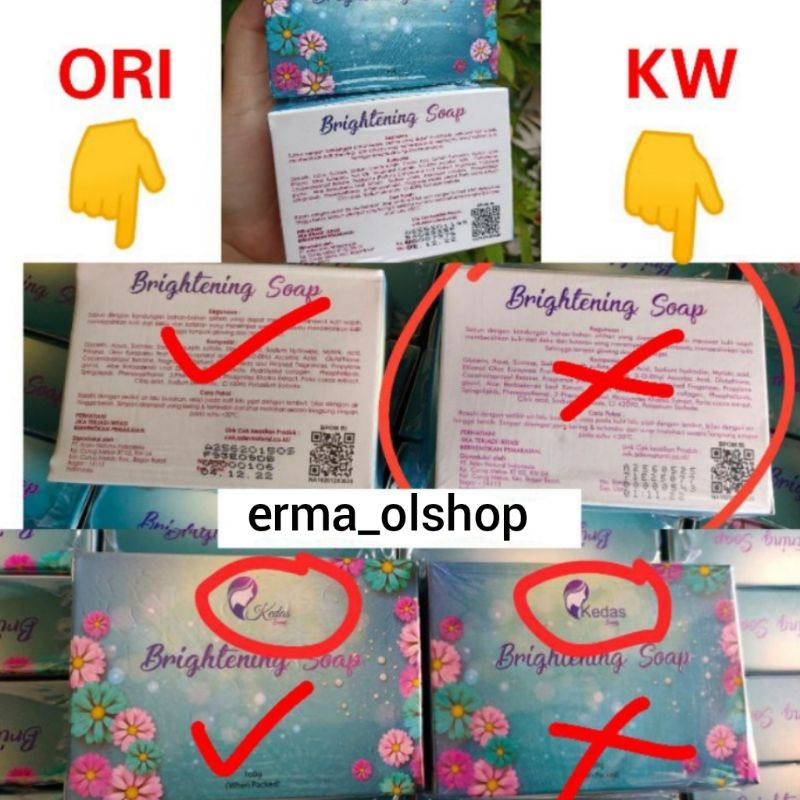 sabun kedas beauty / sabun pemutih wajah Original / reseller resmi