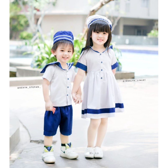 SAILOR LOVE COUPLE BAJU PELAUT ANAK / KOSTUM PELAUT ANAK