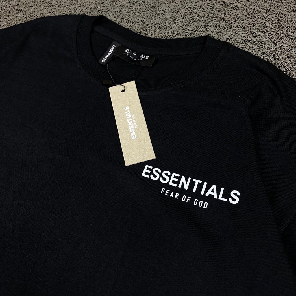 Baju Kaos Pria Essentials Fear Of God - T-shirt  FOG - T-shirt Cotton 30 s Premium