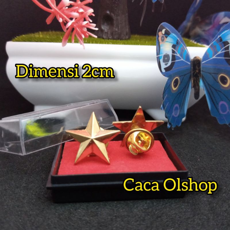 Pin Bros Bintang Gold 1pc + 1box size 2cm tusuk paku