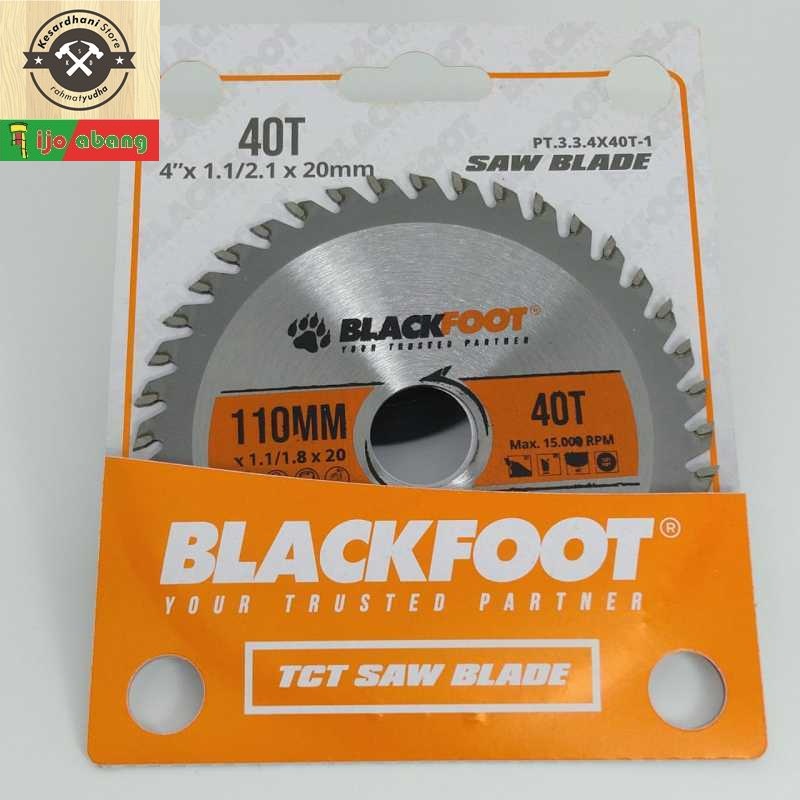 Mata Gergaji Circular BLACKFOOT 4x40T TCT Saw Blade 4inch 40T Serkel Tungsten Potong Kayu Aluminium