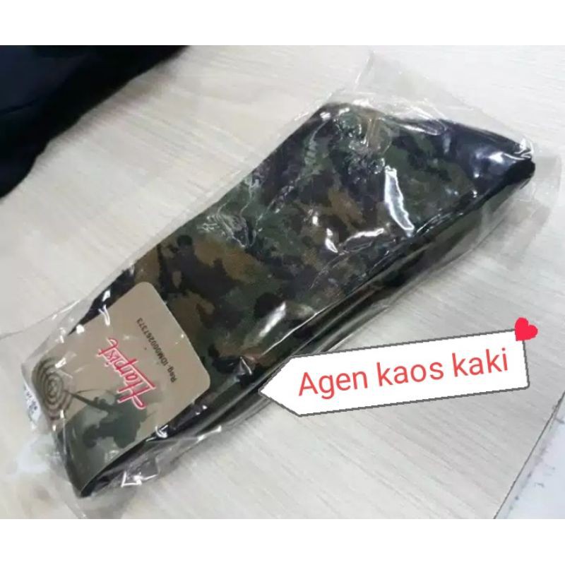 kaos kaki loreng ARMY TENTARA bahan tebal adem &amp; tidak panas