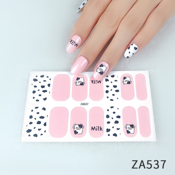 {14 sticker } Stiker Kuku Wanita / Stiker Kuku Murah / Nail Art Sticker / Sticker Kuku Fashion Wanita Murah Anti Air