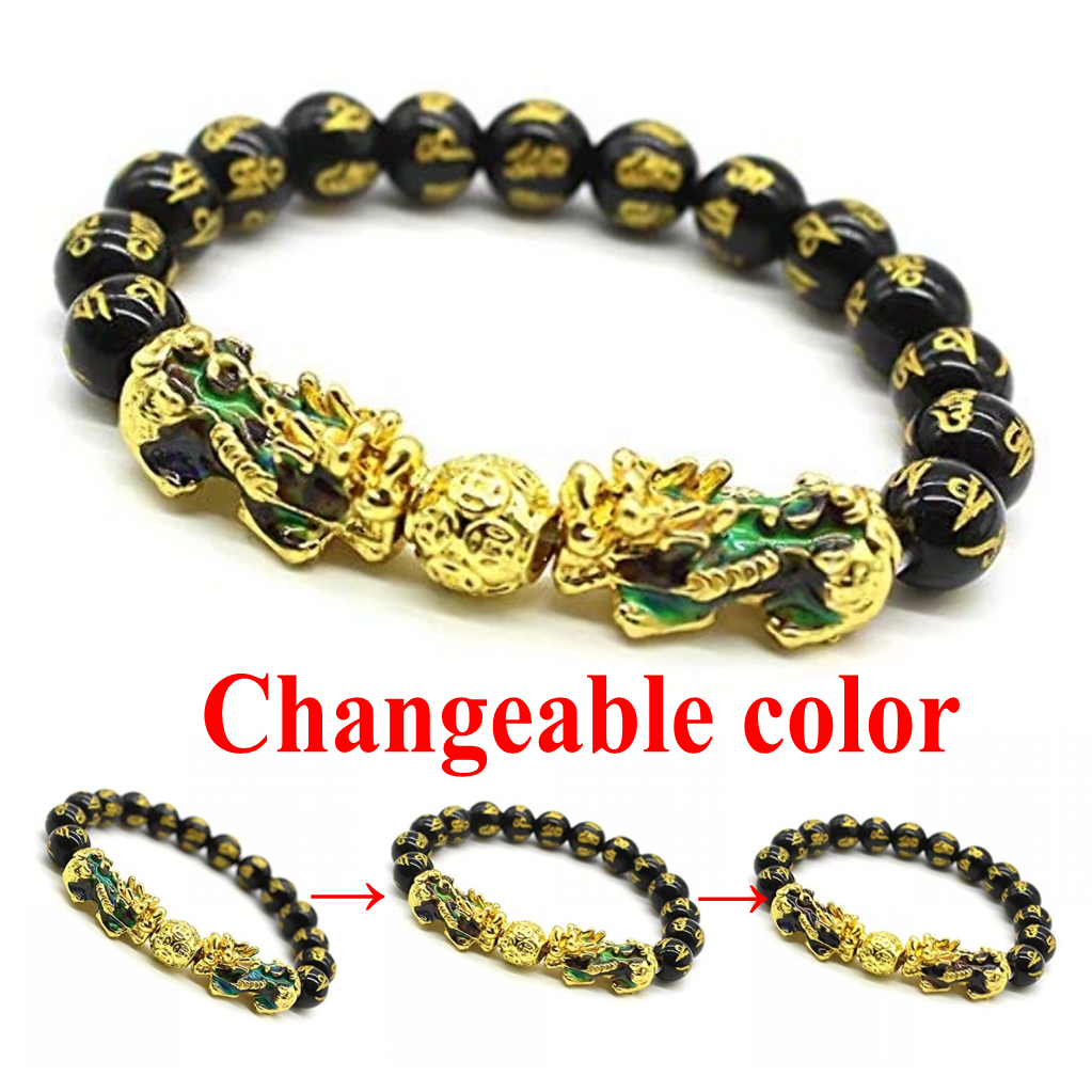 Gelang Manik-Manik Bahan Alloy Warna Berubah Gaya China