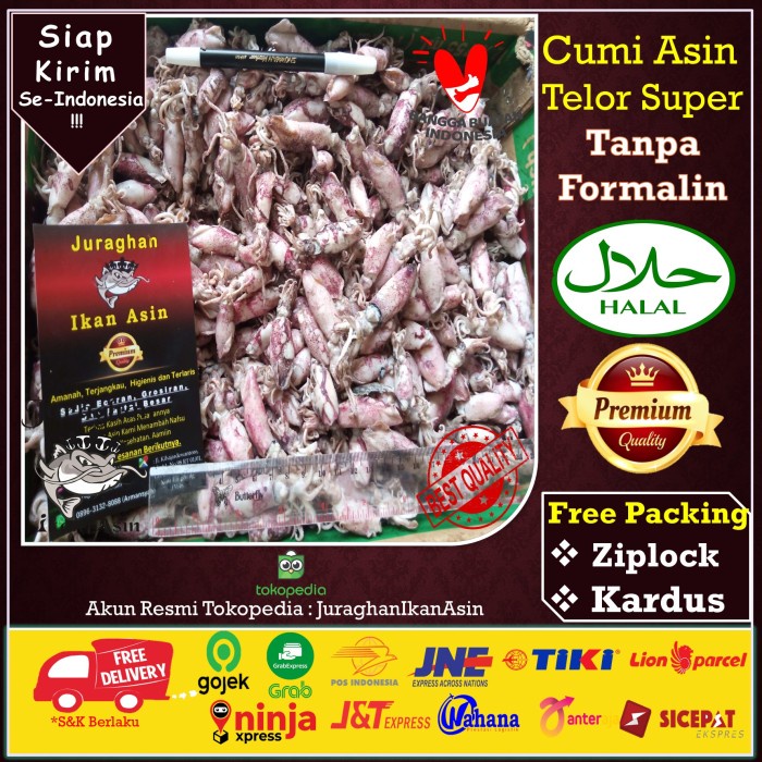 

Cumi Asin / Sotong Asin Telur Balita TerEnak, dan Berkualitas 500 Gr