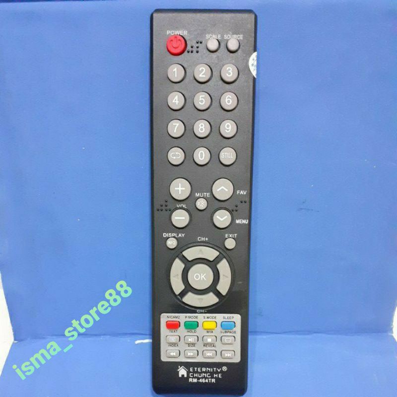 Remot tv Akari/kirana lcd led hdtv 3d multi chung he RM-464TR tanpa program