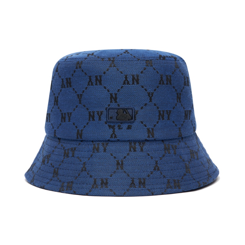 MLB NY Yankees Monogram Dia Jacquard Bucket Hat D.Blue