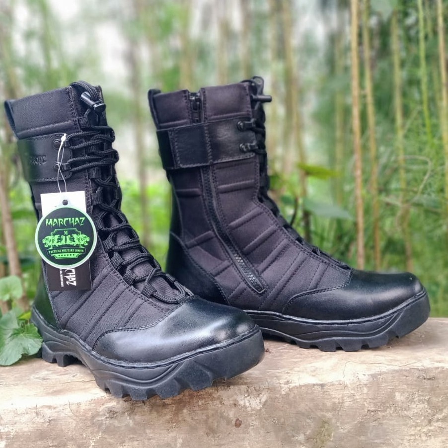 SEPATU PDL NINJA TITAN MARCHAZ KULIT SAPI ASLI SEPATU PDL TNI POLRI SECURITY SATPAM POL PP DINAS PNS