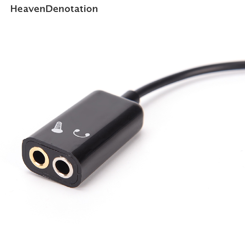 (Heavendenotation) Kabel Adapter Splitter Jack Audio 3.5mm Ke Headphone / Mic Bentuk Y