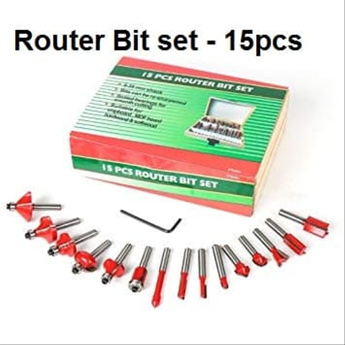 AnekaTool Mesin Router Bit Set 15 Pieces