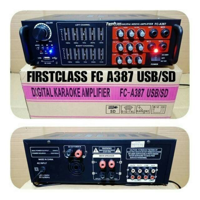 POWER AMPLI FIRSTCLASS FC A387 USB/SD