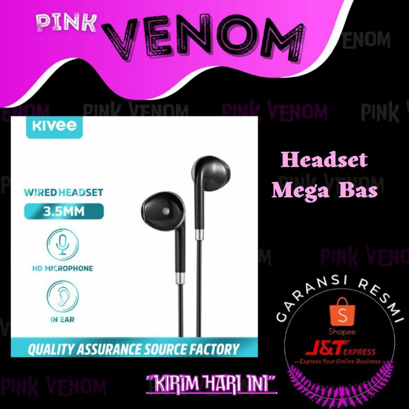 Headset kivee Mega Bass