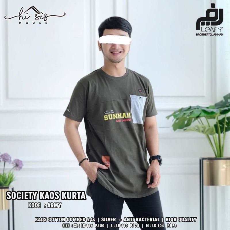 BAJU KAOS KURTA LENGAN PENDEK ORIGINAL TERBARU LEAFY