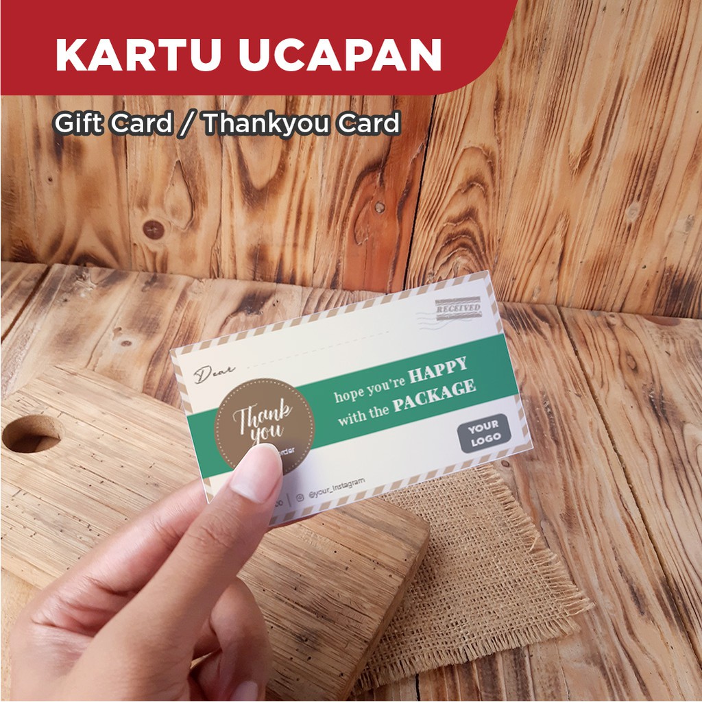 

Cetak Kartu Ucapan Terima Kasih / Thank You Card / Gift Card / Art Karton 260 / Custom