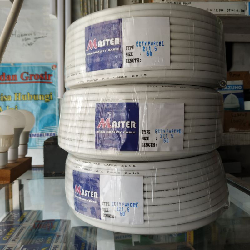 Kabel Nym Master 2×1,5 50 Kawat Tembaga Campuran/Kabel Listrik/Kabel audio/Kabel Cctv/Kabel Instalas