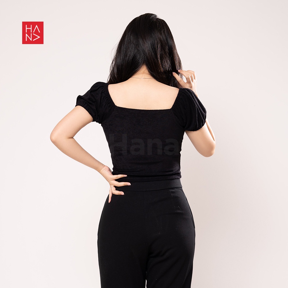 HanaFashion JKT - Yumi Crop Top Korea Wanita - CT202