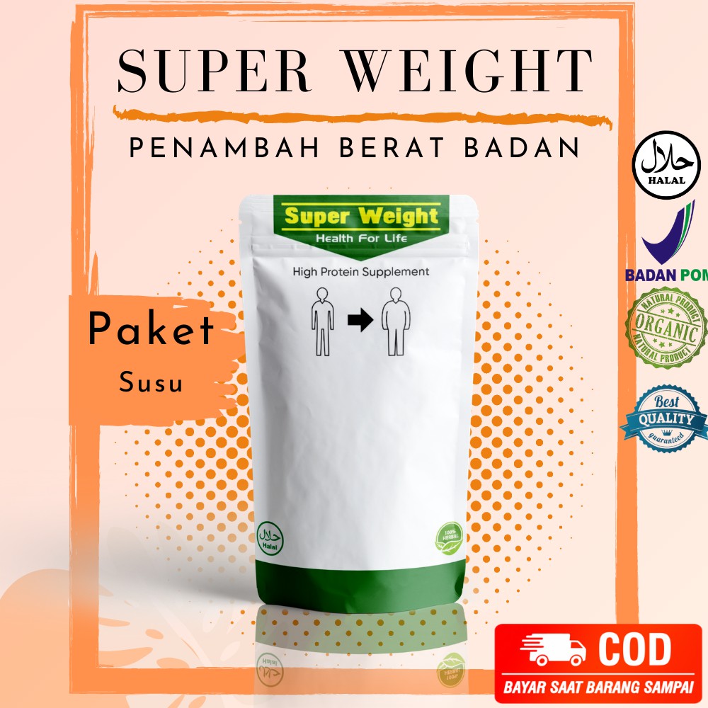 

Susu Penambah Berat Badan Permanen [ SUPER WEIGHT SUSU ] Obat Penggemuk Penambah Nafsu Makan