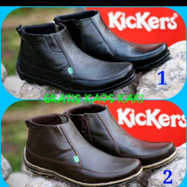 SEPATU BOOTS PRIA CASUAL KERJA FORMAL SEKOLAH KULIAH TOURING MOTOR KULIT SAPI ASLI SEPATU BOOT ZIPPER SLETING BERKUALITAS ENOZ FOOTWEAR STORE