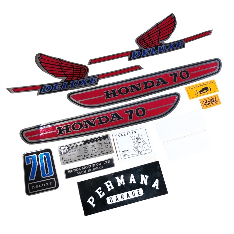 striping sticker set body honda c70 c 70 sipitung bebek c70