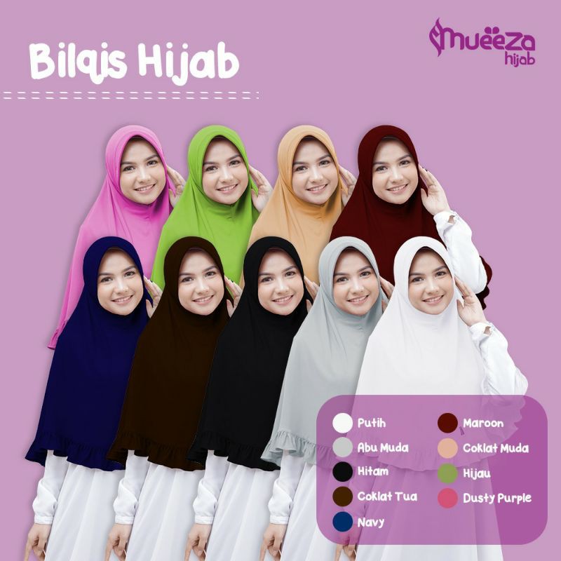 Jilbab Mueeza Hijab - Hijab Bilqis Kids Remaja Dewasa - Kerudung Anak Syari - Premium Spandex Jersey-5
