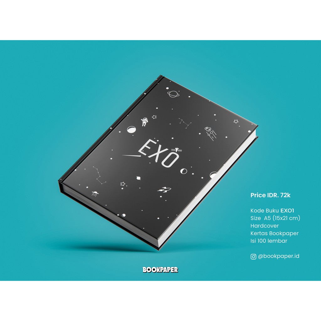 

NOTEBOOK / BUKU CATATAN EXO A5 HARDCOVER , NOTEBOOK, BUKU CATATAN, NOTEBOOK CUSTOM