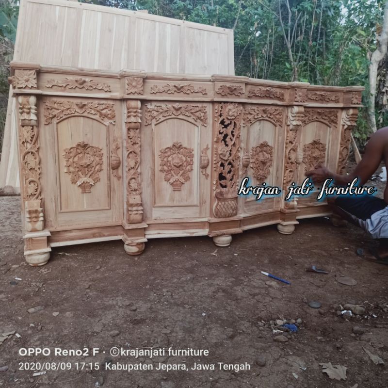 bufet TV jati Shima/meja tv jati/meja tv shima