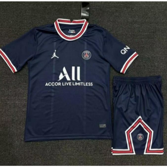 Baju Jersey Bola Psg Home Terbaru 2021 2022 + Celana Grade Ori Messi - Setelan Saja, S