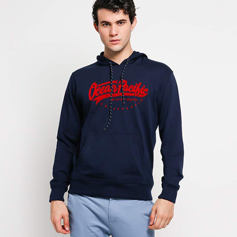 Ocean Pacific Men s Terry Jacket Pria Dark Blue