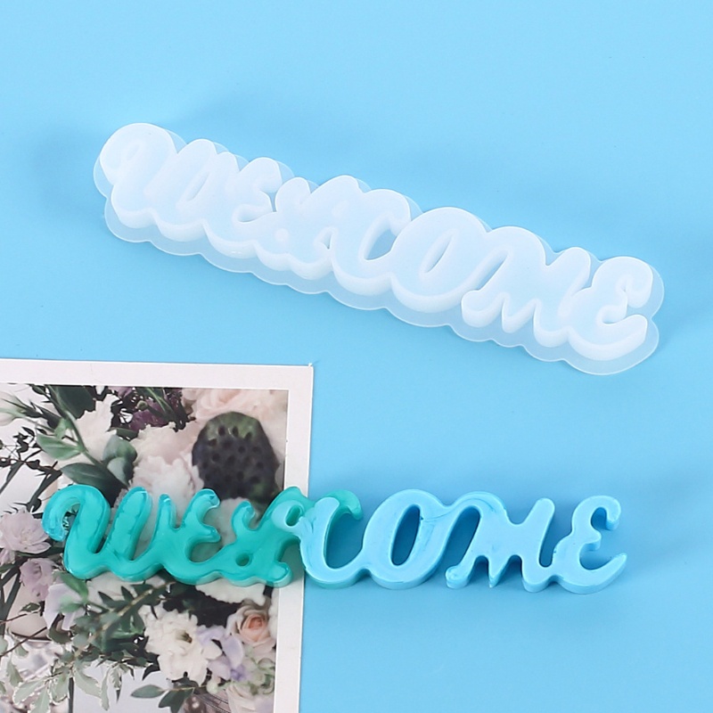 SIY  Handmade Welcome- Door Sign Resin Casting Mold DIY Letters Welcome- Sign For Front Door Epoxy Resin Mold Art Craft Tools