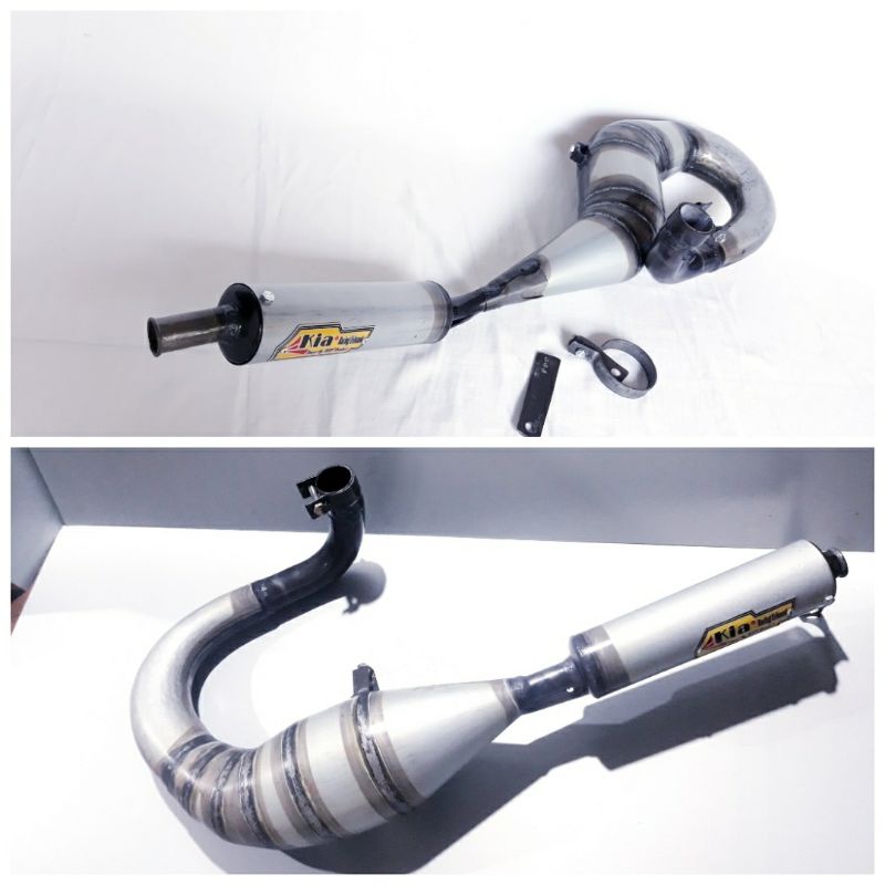 Jual knalpot vespa racing kanan atau kiri bahan galvanis anti karat kia